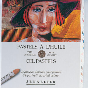 24 farger i Sennelier Oil Pastels Portrait, ideelle for blending og hudtoner