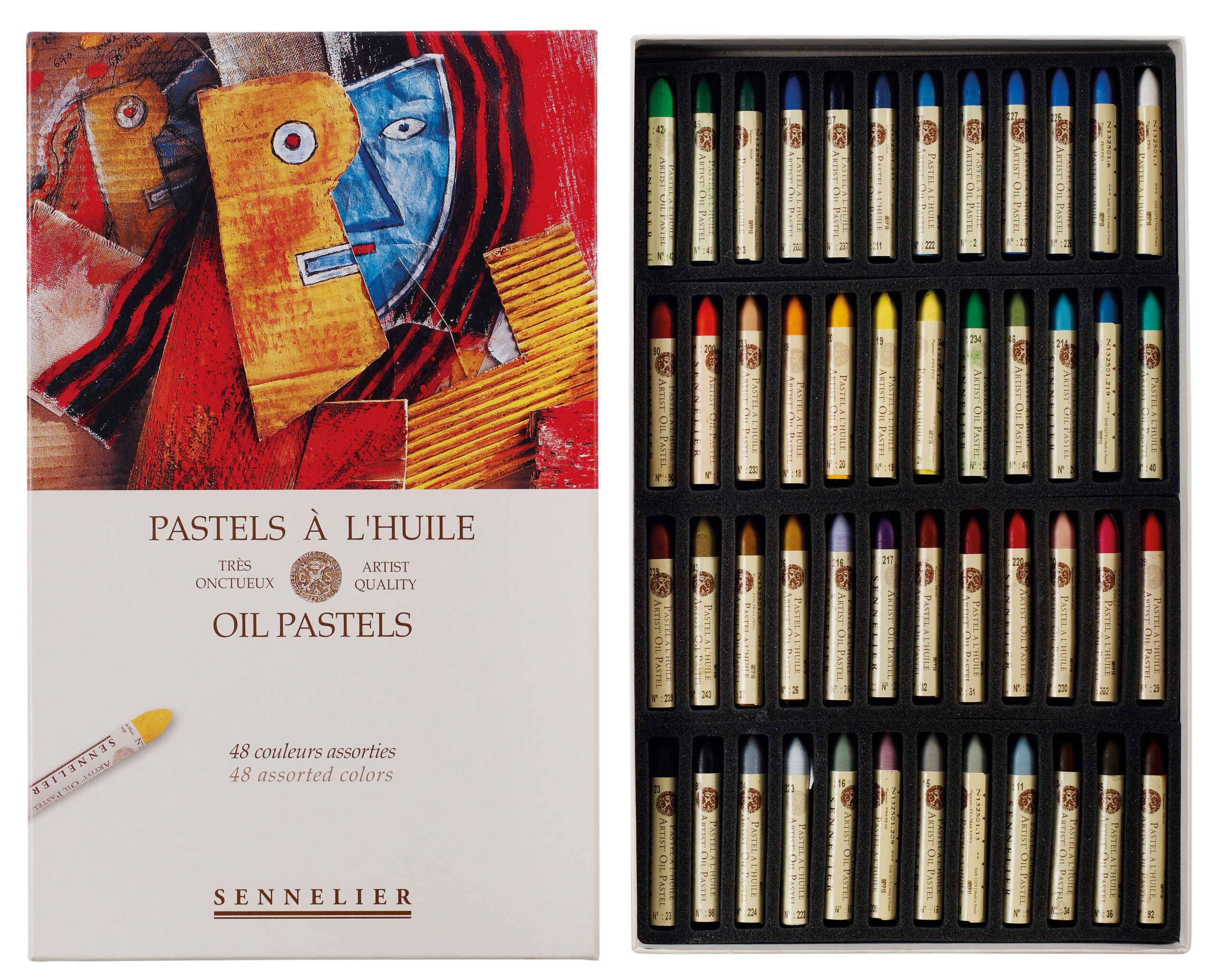 48 rike og harmoniske farger i Sennelier Oil Pastels Universal, ideelle for blending og detaljer