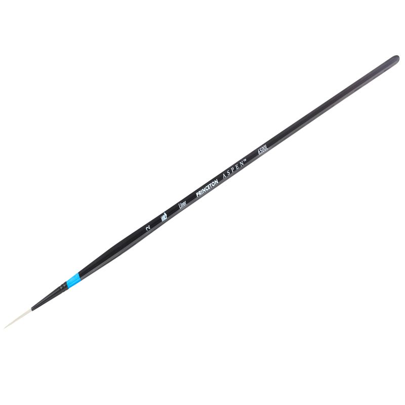 Princeton Aspen Synthetic Long Handle Liner pensel størrelse 2 med lang bust for akryl og olje