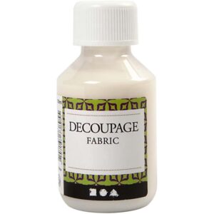 Decoupagelakk Fabric 100 ml lim og klarlakk for tekstil, stoff og decoupage