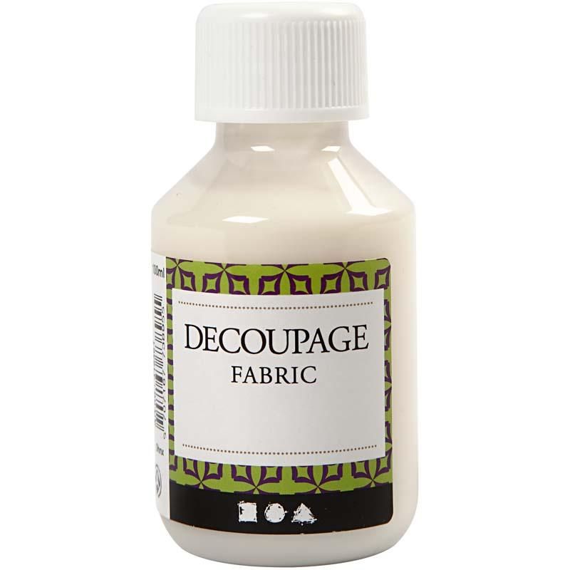 Decoupagelakk Fabric 100 ml lim og klarlakk for tekstil, stoff og decoupage