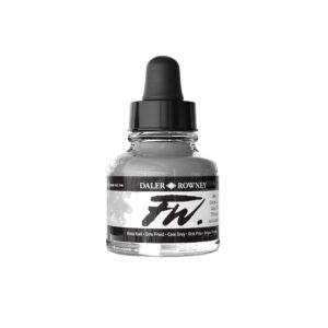 FW Acrylic Ink Cool Grey 29,5 ml fra Daler‑Rowney – akrylblekk med opak, dempet grå farge