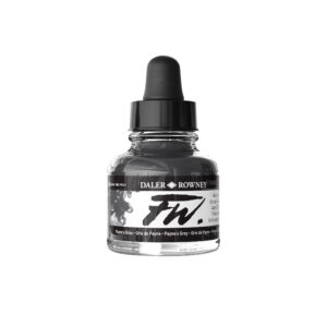 Daler‑Rowney FW Acrylic Ink Payne’s Grey 29,5 ml – pigmentbasert transparent akrylblekk i dyp grå.