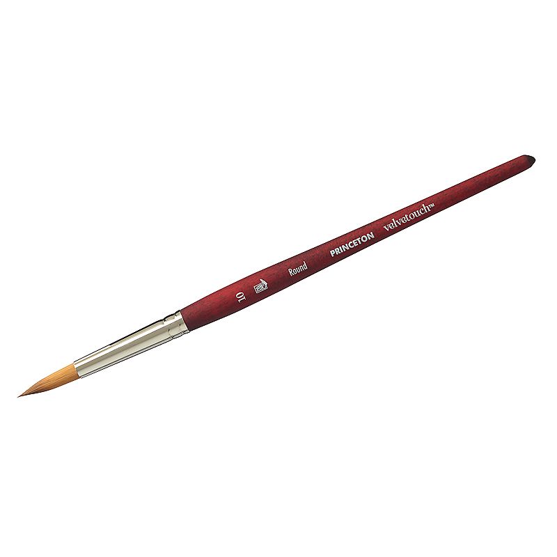 Princeton Velvetouch Round 10 pensel med kort skaft og spiss bust for presisjon og allsidig bruk