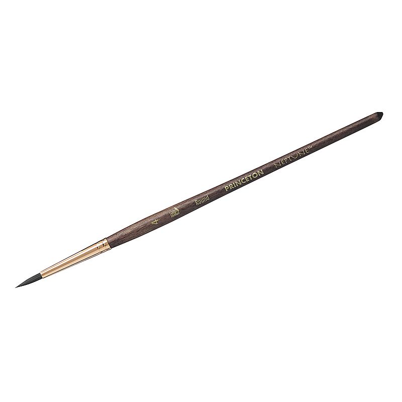 Princeton Neptune Round 4 kortskaftet akvarellpensel med myk syntetisk “squirrel‑like” bust
