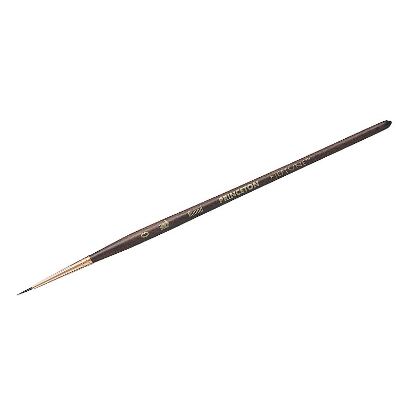 Princeton Neptune Synthetic Squirrel rund pensel størrelse 0 kortskaftet akvarellpensel med syntetisk bust