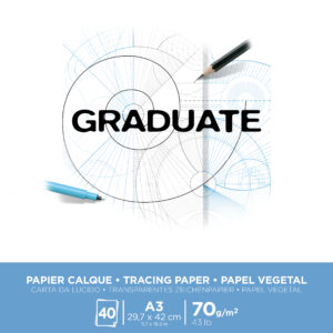 Canson Graduate A3 kalkerpapir 70 g/m² 40 ark, transparent papir for tegning og skisser