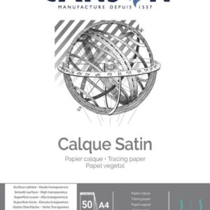 Canson A4 kalkerpapir 90 g/m² 50 ark, gjennomsiktig papir for tegning og teknisk overføring