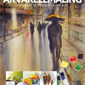 Akvarellmaling bok som lærer teknikker og prosjekter steg for steg