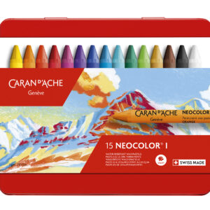 Caran d’Ache Neocolor I voksfargestifter 15 stk i metallboks