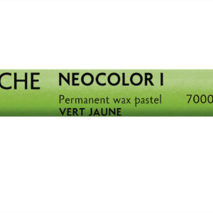 Caran d’Ache Neocolor I gulgrønn voksbasert pastellstift med lys grønn-gul farge og myk dekkevne