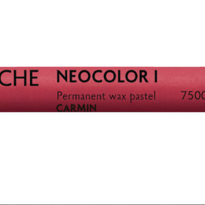 Caran d’Ache Neocolor I karmosin voksbasert pastellstift med dyp rød-rosa farge og høy dekkevne
