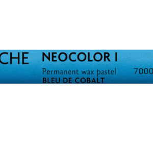 Caran d’Ache Neocolor I kobolt blå voksbasert pastellstift med klar blå mellomtone og myk dekkevne