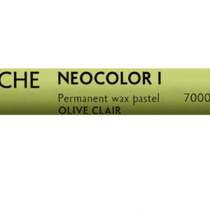 Caran d’Ache Neocolor I lys oliven voksbasert pastellstift med dempet grønn jordtone og myk dekkevne