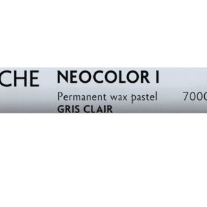 Caran d’Ache Neocolor I lysgrå voksbasert pastellstift med myk gråtone og høy dekkevne