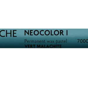 Caran d’Ache Neocolor I malakitt grønn voksbasert pastellstift med dyp grønn mineralsk farge og myk dekkevne