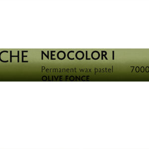 Caran d’Ache Neocolor I oliven voksbasert pastellstift med dempet grønn jordfarge og myk dekkevne