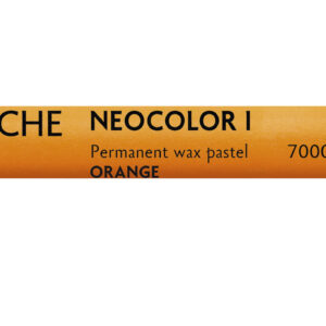 Caran d’Ache Neocolor I oransje voksbasert pastellstift med sterk oransje farge og høy dekkevne