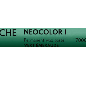 Caran d’Ache Neocolor I smaragdgrønn voksbasert pastellstift med klar grønn farge og høy dekkevne
