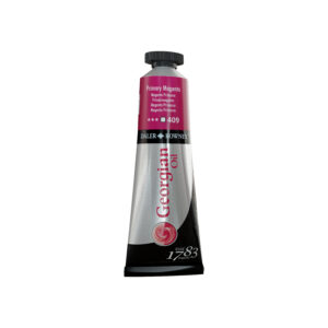 Daler-Rowney Georgian oljemaling 225 ml i fargen Primary Magenta med transparent magenta pigmentering og smøraktig konsistens.