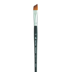 Princeton Aqua Elite Angle Shader 1/2 tomme kortskaftet pensel for presise kanter og kontrollert maling