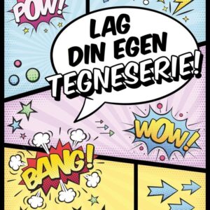 Aktivitetsbok som lar barn lage sine egne tegneserier med ferdige ruter og snakkebobler