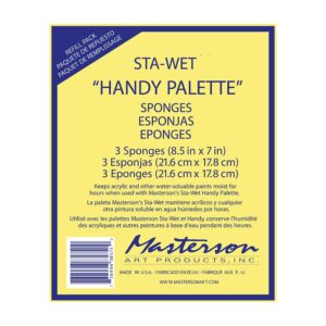 Masterson Sta-Wet Sponge Refill svamp til fuktbevarende malepalett for akryl.