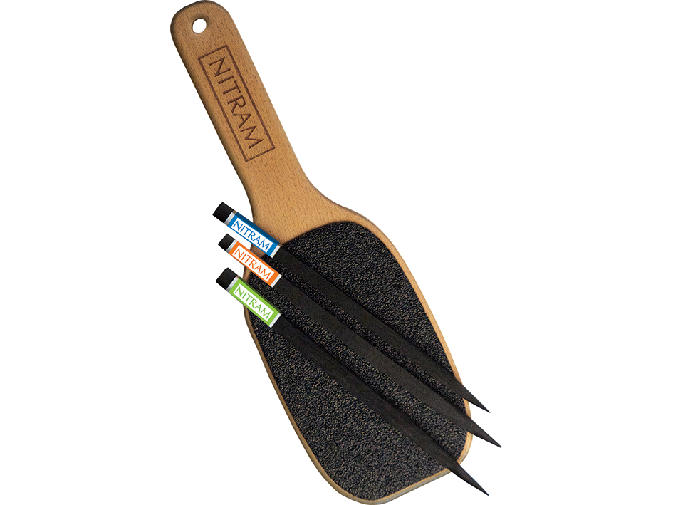 Nitram Sharpening Bloc spissefjøl for kull og pastell med sandpapir på treplate 8x23 cm