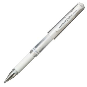 Uni-ball Signo UM-153 metallic white gelpenn 1,0 mm til illustrasjon og highlights på mørkt papir