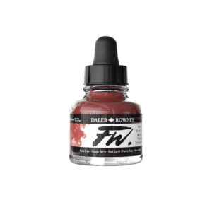 Daler-Rowney FW Acrylic Ink Red Earth 29,5 ml pigmentbasert akrylblekk i varm jordrød farge