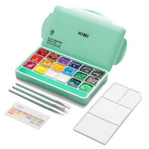 HIMI Jelly Cup Gouache malesett med 18 farger og pensler