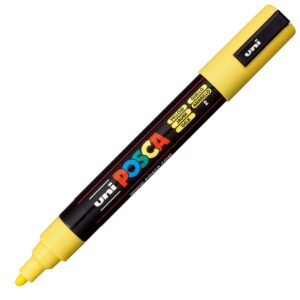Uni POSCA PC-5M gul malingstusj med medium spiss