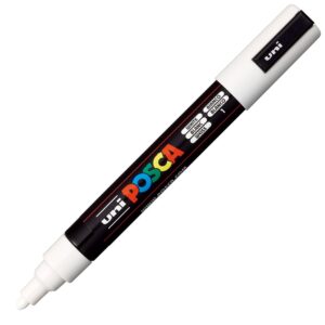Uni POSCA PC-5M hvit malingstusj med medium spiss