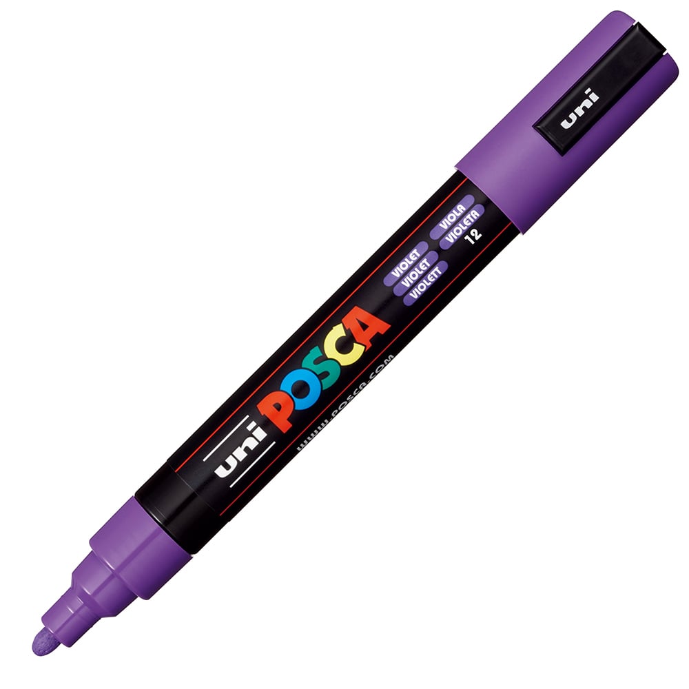 Uni POSCA PC-5M lilla malingstusj med medium spiss