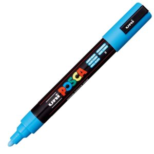 Uni POSCA PC-5M lys blå malingstusj med medium spiss