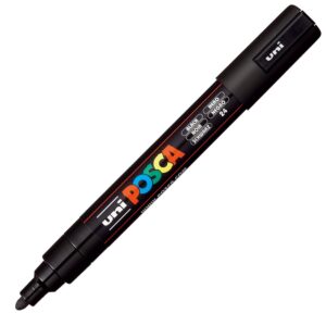 Uni POSCA PC-5M sort malingstusj med medium spiss 1,8–2,5 mm