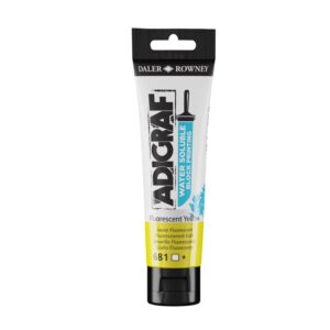 Daler-Rowney ADIGRAF fluorescerende gul trykkfarge 59 ml