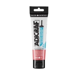 Daler-Rowney ADIGRAF Fluorescent Red vannløselig trykkfarge 59 ml