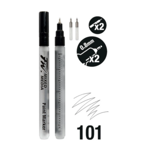 Daler-Rowney FW sett med to tomme, oppfyllbare markerpenner med teknisk spiss på 0,8 mm og to ekstra spisser