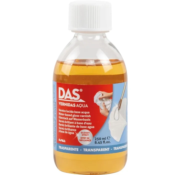 DAS Vernidas Aqua blanklakk til lufttørkende leire 250 ml