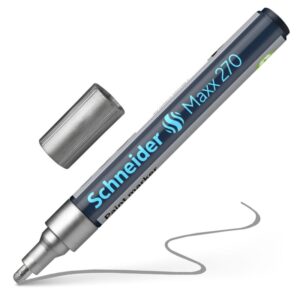 Schneider MAXX 270 lakkmarker i sølv metallic med 1–3 mm spiss