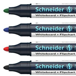 Schneider MAXX 290 whiteboardpenner 4-pakning svart rød blå grønn